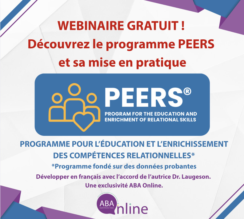 Webinaire Gratuit ! Découvrez le programme PEERS et sa mise en pratique