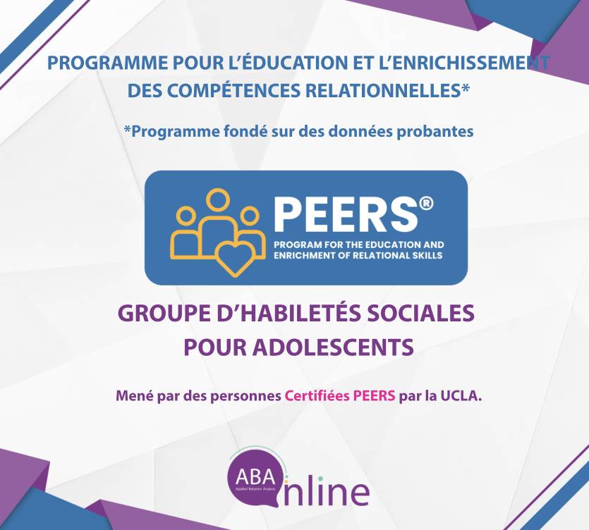 PEERS® - Groupe d'habiletés sociales Adolescents