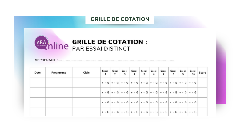 Grille de cotation : par essai distinct
